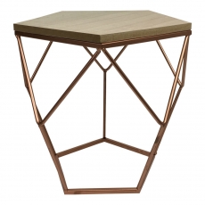 Konferenční / odkládací stolek Lexxi, 36,5 cm, měděná - 1