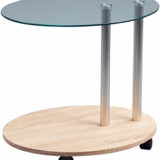Konferenční / odkládací stolek na kolečkách Kira, 52 cm - 1