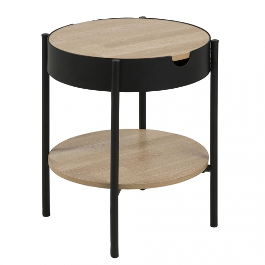 Konferenční / servírovací stolek Lipton, 45 cm, dub - 1