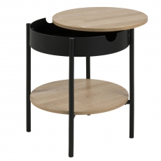 Konferenční / servírovací stolek Lipton, 45 cm, dub - 2