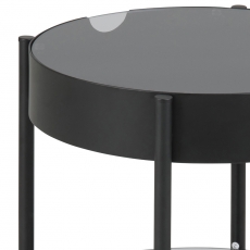 Konferenční / servírovací stolek Lipton, 45 cm, kouřové sklo - 3