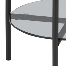 Konferenční / servírovací stolek Lipton, 45 cm, kouřové sklo - 4