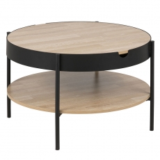Konferenční / servírovací stolek Lipton, 75 cm, dub - 1
