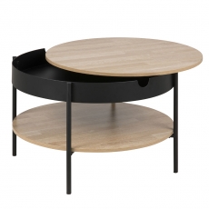 Konferenční / servírovací stolek Lipton, 75 cm, dub - 2