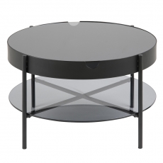 Konferenční / servírovací stolek Lipton, 75 cm, kouřové sklo - 4