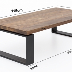 Konferenční stolek Aiha, 115 cm, masiv Sheesham - 4