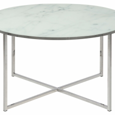 Konferenční stolek Alisma, 80 cm, bílá - 1
