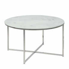 Konferenční stolek Alisma, 80 cm, bílá - 3