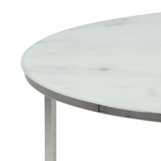 Konferenční stolek Alisma, 80 cm, bílá - 5