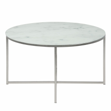 Konferenční stolek Alisma, 80 cm, bílá - 6
