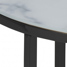 Konferenční stolek Alisma, 80 cm, bílá/černá - 3