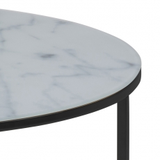 Konferenční stolek Alisma, 80 cm, bílá/černá - 4