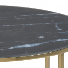 Konferenční stolek Alisma, 80 cm, černá / zlatá - 5