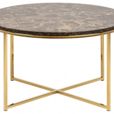 Konferenční stolek Alisma, 80 cm, hnědá - 2