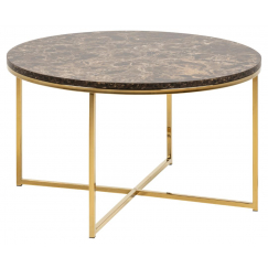Konferenční stolek Alisma, 80 cm, hnědá