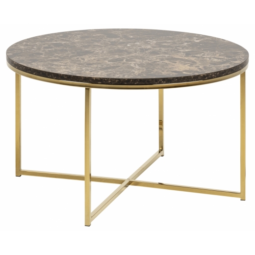 Konferenční stolek Alisma, 80 cm, hnědá - 1