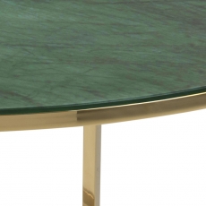 Konferenční stolek Alisma, 80 cm, zelený mramor - 8