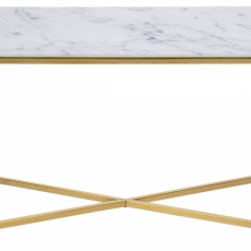 Konferenční stolek Alisma, 90 cm, bílá - 3