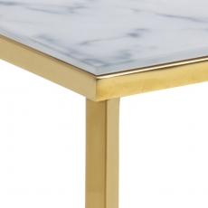 Konferenční stolek Alisma, 90 cm, bílá - 5