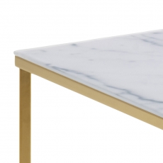 Konferenční stolek Alisma, 90 cm, bílá - 6