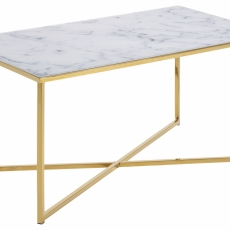 Konferenční stolek Alisma, 90 cm, bílá - 1