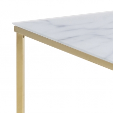 Konferenční stolek Alisma I, 80 cm, bílý mramor - 6
