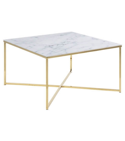 Konferenční stolek Alisma I, 80 cm, bílý mramor