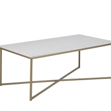Konferenční stolek Alma s mramorovou deskou, 120 cm - 1