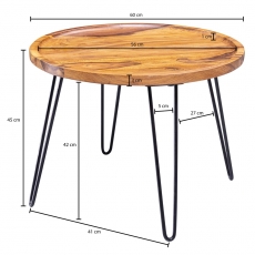 Konferenční stolek Arena, 60 cm, masiv Sheesham - 4