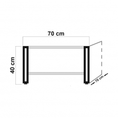 Konferenční stolek Arena, 70 cm, borovice - 4