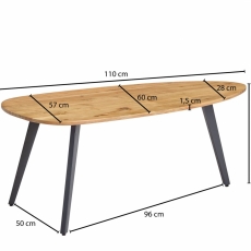 Konferenční stolek Arvi, 110 cm, masiv akát - 3