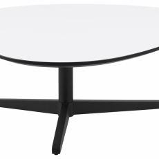 Konferenční stolek Baddy, 84 cm, bílá / černá - 1