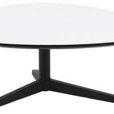 Konferenční stolek Baddy, 84 cm, bílá / černá - 2