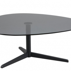 Konferenční stolek Barnsley, 103 cm, kouřové sklo - 1