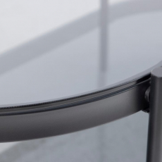 Konferenční stolek Bayonne, 95 cm, kouřové sklo - 3