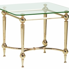 Konferenční stolek Birge, 56 cm, zlatá / čirá - 1