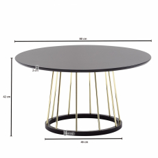 Konferenční stolek Bizard, 80 cm, černá - 4