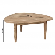 Konferenční stolek Boha, 96 cm, masiv akát - 3
