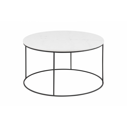 Konferenční stolek Bolton, 80 cm, bílá - 1