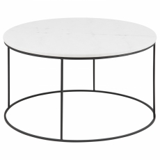 Konferenční stolek Bolton, 80 cm, bílá - 1