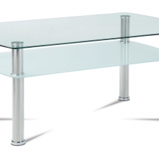 Konferenční stolek Bonse, 100 cm, čiré sklo - 2