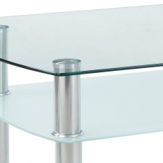 Konferenční stolek Bonse, 100 cm, čiré sklo - 4