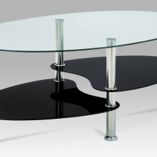 Konferenční stolek Boris, 100 cm, černé sklo - 1