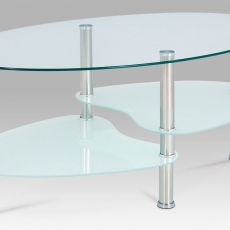 Konferenční stolek Boris, 100 cm, čiré sklo - 1