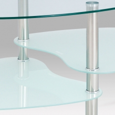 Konferenční stolek Boris, 100 cm, čiré sklo - 2
