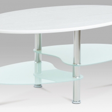 Konferenční stolek Boris, 90 cm, mléčné sklo - 1