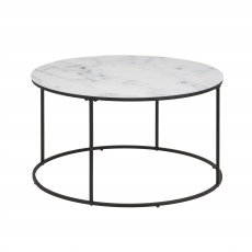 Konferenční stolek Boston 2, 80 cm, sklo/černá - 1
