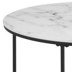 Konferenční stolek Boston 2, 80 cm, sklo/černá - 3