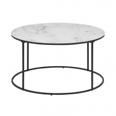 Konferenční stolek Boston 2, 80 cm, sklo/černá - 2