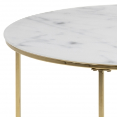 Konferenční stolek Boston 2, 80 cm, sklo/zlatá - 3